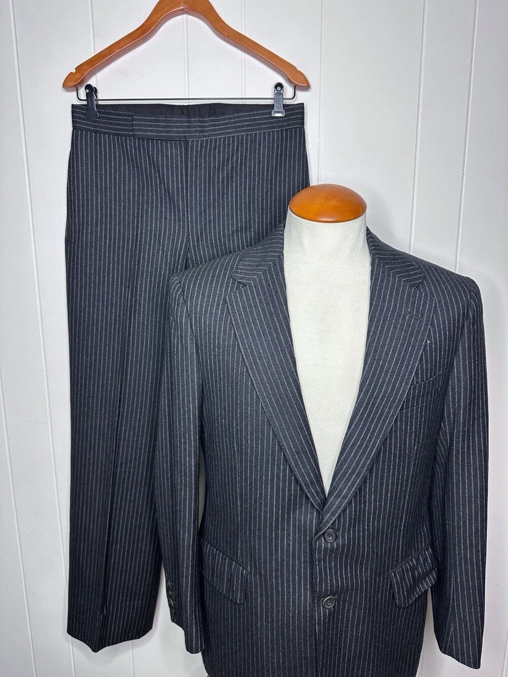 Dimi Major Tailor London Bespoke Flannel Pinstripe SUIT - 38S* W32 - James Bond